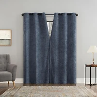 Isidora Velvet Magnetic Closure 100% Blackout Grommet Curtain Panel