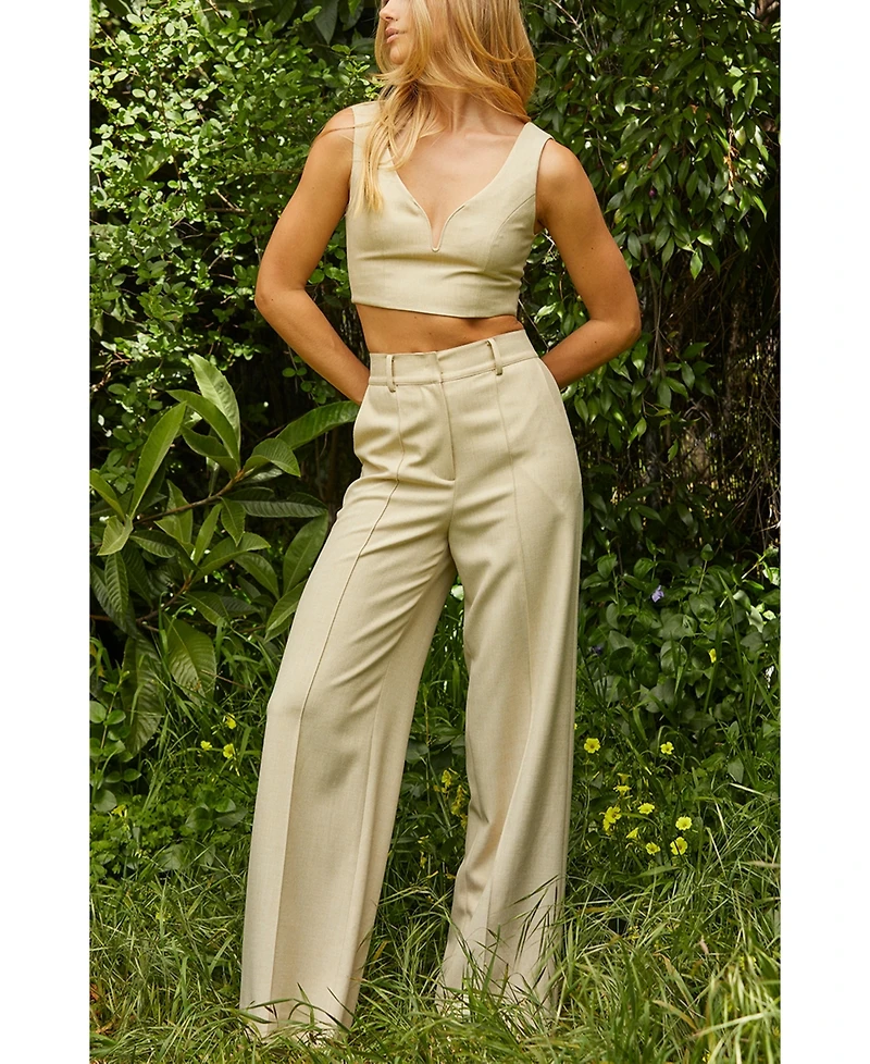 Crescent Women's Jasmine Pleated Trouser Pants