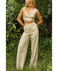 Crescent Women's Jasmine Pleated Trouser Pants