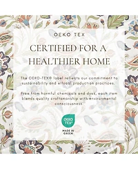 Linery & Co. Cotton Stitched Reversible Boho Floral 3 Piece Quilt and Sham Set - Regal garden