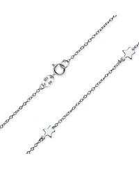 Bling Jewelry Dainty Celestial Multi Star Strand Necklace in Sterling Silver Usa Patriotic Design