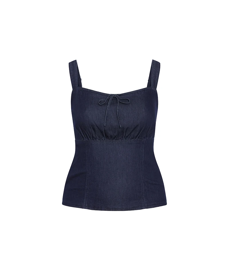 City Chic Plus Abbie Denim Top