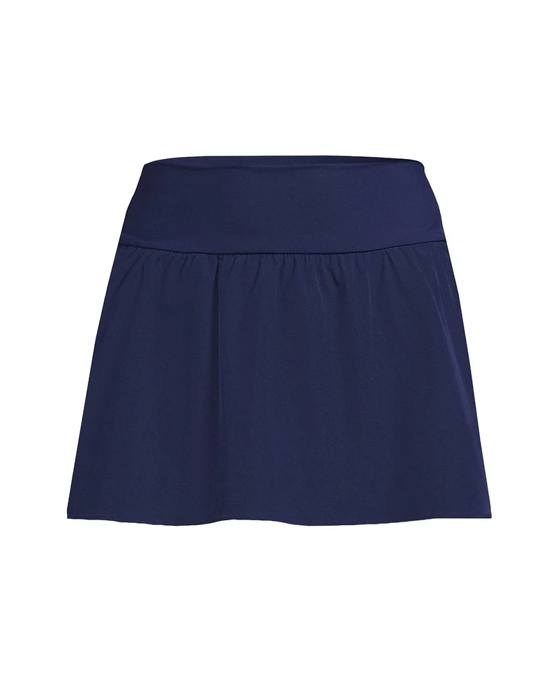 Lands' End Plus Pinchless Mini Swim Skort