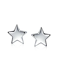 Bling Jewelry Patriotic Celestial Rock Star Initial Stud Earrings in Sterling Silver