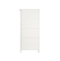 Omaha Modern Farmhouse Storage Cabinet Bookcase, Glass Doors And Open Shelves