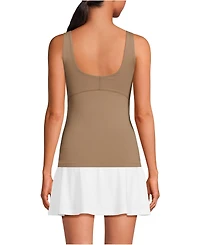 Lands' End Women's High Impact Scoop Neck Active Tank Top
