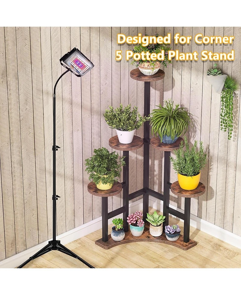 Tribesigns Corner Plant Stand Indoor, 6 Tiered Plant Shelf Flower Stand, Tall Multiple Potted Plant Holder Rack Planter Organizer for Living Room Balc