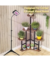 Tribesigns Corner Plant Stand Indoor, 6 Tiered Plant Shelf Flower Stand, Tall Multiple Potted Plant Holder Rack Planter Organizer for Living Room Balc