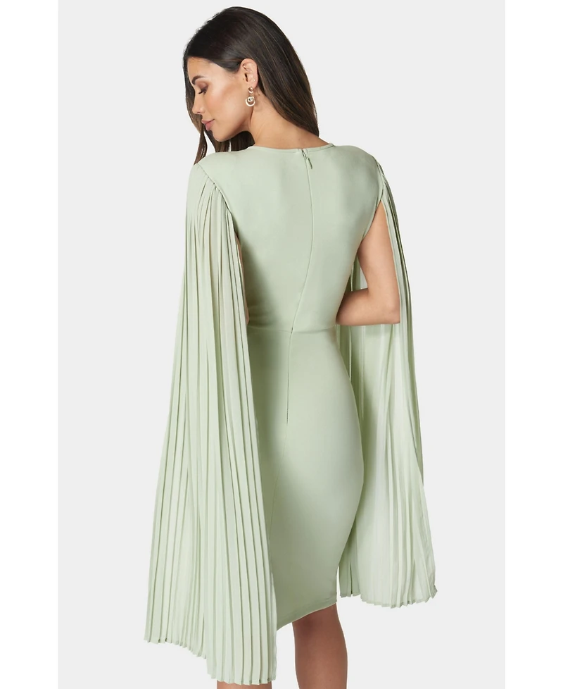 Bebe Women's Cape Sleeve Midi Dress