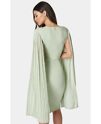 Bebe Women's Cape Sleeve Midi Dress
