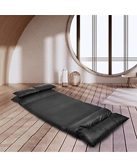 Foldable Pu Leather Leisure Floor Sofa Bed with 2 Pillows