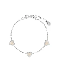 Joyful Connections Mother of Pearl Silver Heart Bracelet