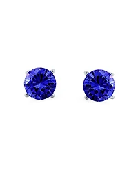 Bling Jewelry Round Solitaire Cz Stud Earrings Screw back Rose Gold Plated .925 Sterling Silver