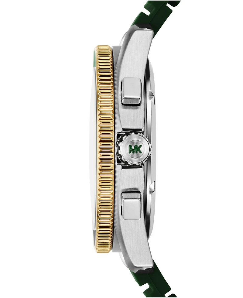 Michael Kors Men's Maritime Chronograph Green Silicone Watch, 45mm