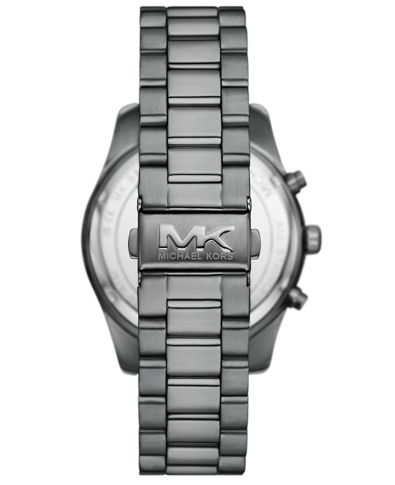 Michael Kors Men's Lexington Chronograph Gunmetal Stainless-Steel Watch and Bracelet Set, 44mm