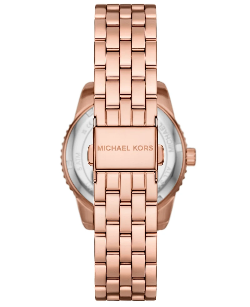 Michael Kors Women's Ritz Chronograph Rose Gold-Tone Stainless Steel Watch, 35mm