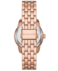 Michael Kors Women's Ritz Chronograph Rose Gold-Tone Stainless Steel Watch, 35mm