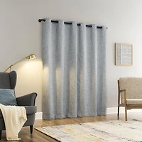 Aldwin Slub Texture Magnetic Closure 100% Blackout Grommet Curtain Panel