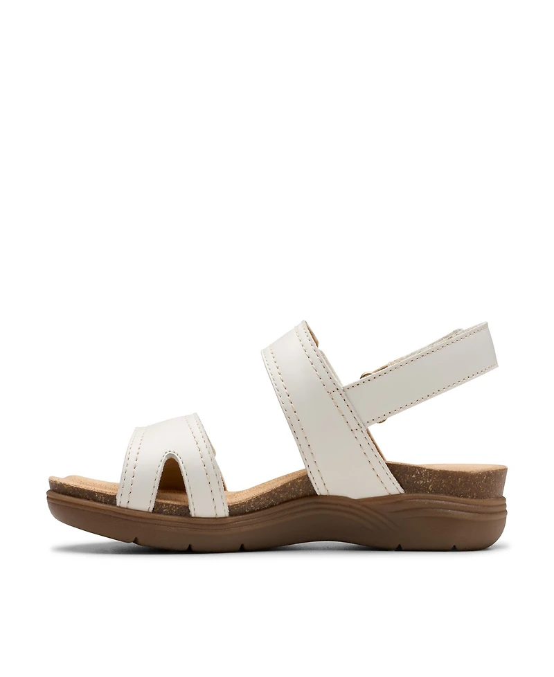 Clarks Collection Women's April Clover Riptape Flat Sandals