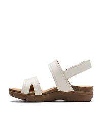 Clarks Collection Women's April Clover Riptape Flat Sandals