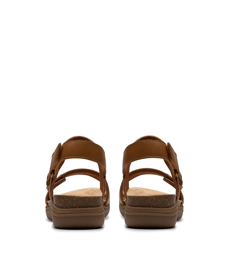 Clarks Collection Women's April Clover Riptape Flat Sandals