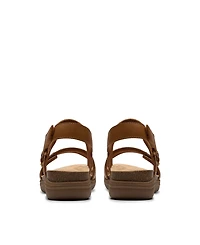 Clarks Collection Women's April Clover Riptape Flat Sandals