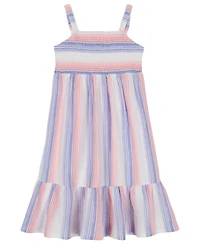 Calvin Klein Toddler and Little Girls Striped Smocked Gauze Sundress