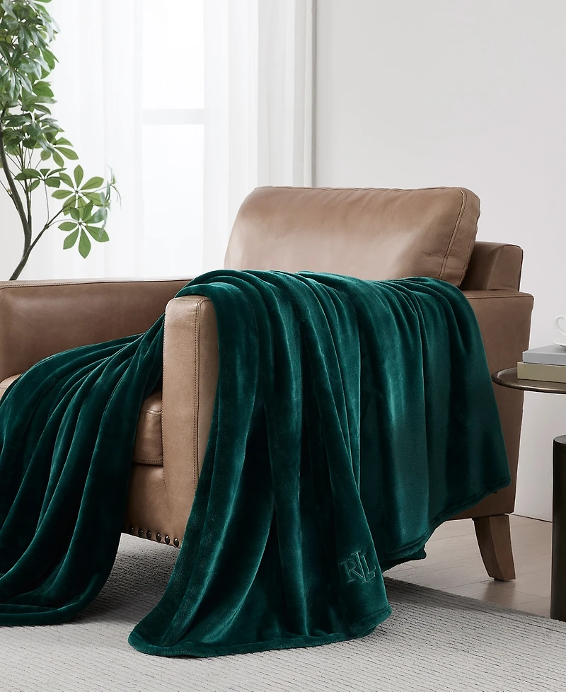 Lauren Ralph Micromink Plush Blanket