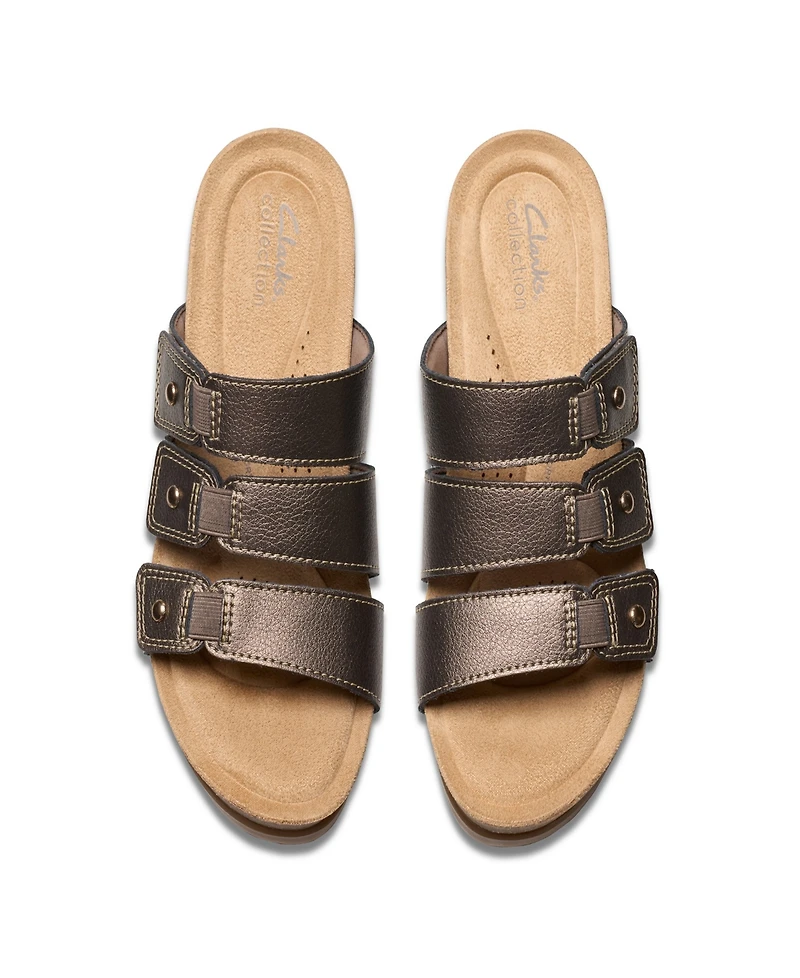 Clarks Collection Women's Calenne Lily Wedge Sandals