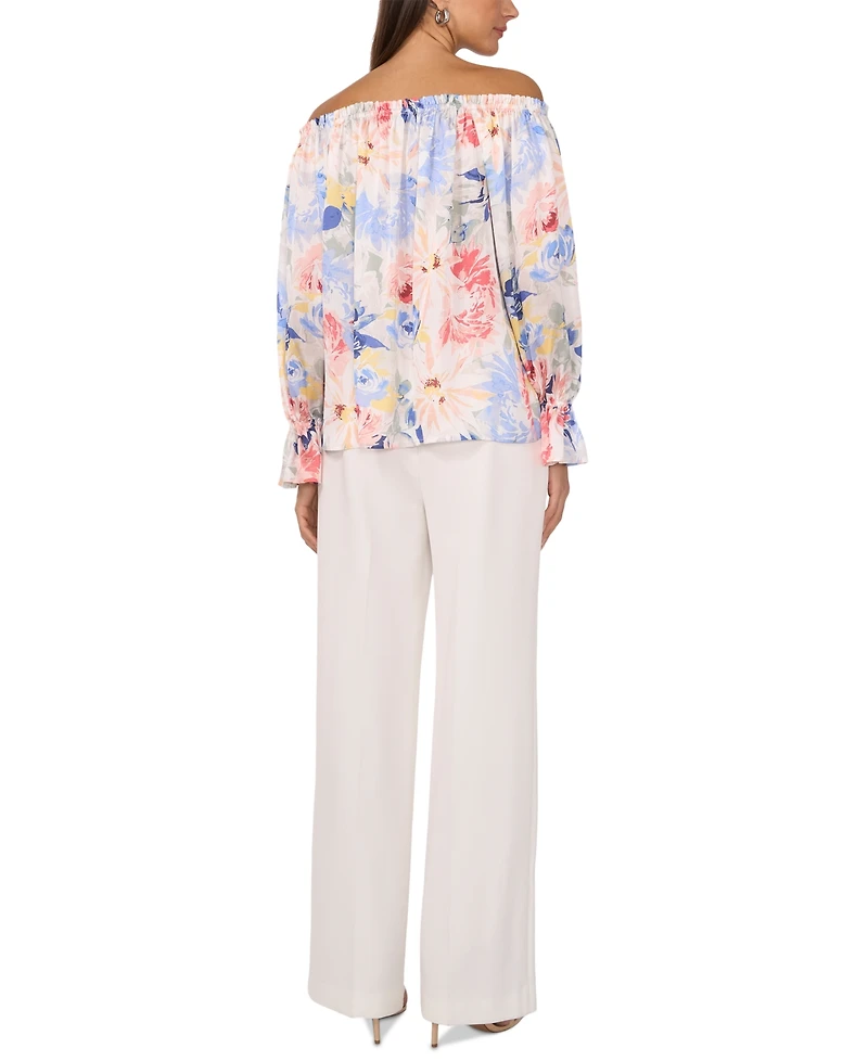 Vince Camuto Women's Floral-Print Off-The-Shoulder Top