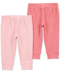 Carter's Baby Girls Cotton Pull-On Pants, 2 Pack
