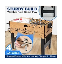 SereneLife 42" 6-in-1 Multi-Game Table - Pool, Air Hockey, Foosball, Basketball, Table Tennis & Dining Table