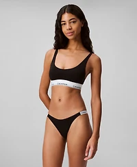 Calvin Klein Women's Modern Logo Dipped String Thong Underwear QD5157