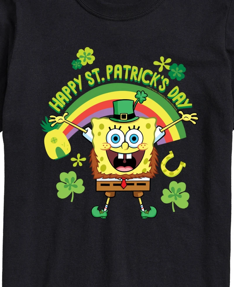 Airwaves Men's SpongeBob SquarePants St Patrick's Day Short Sleeve T-Shirt