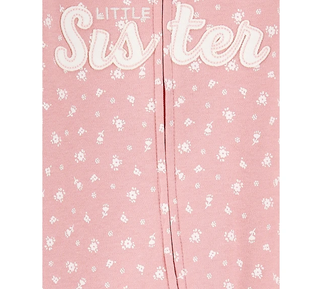 Carter's Baby Girls Cotton Little Sister Sleep & Play Pajamas