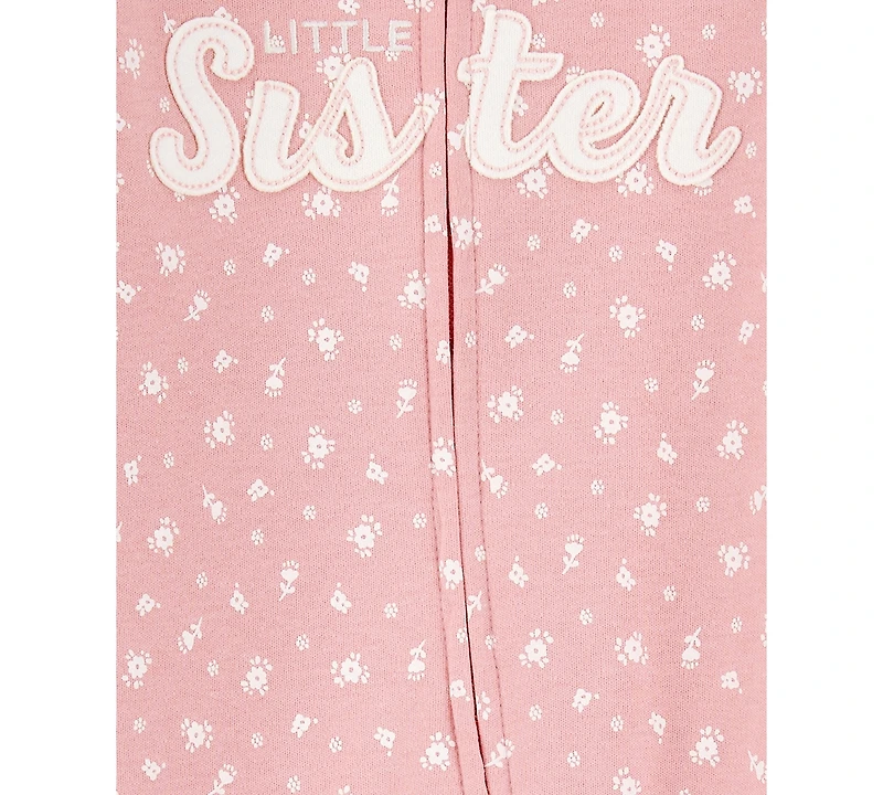 Carter's Baby Girls Cotton Little Sister Sleep & Play Pajamas
