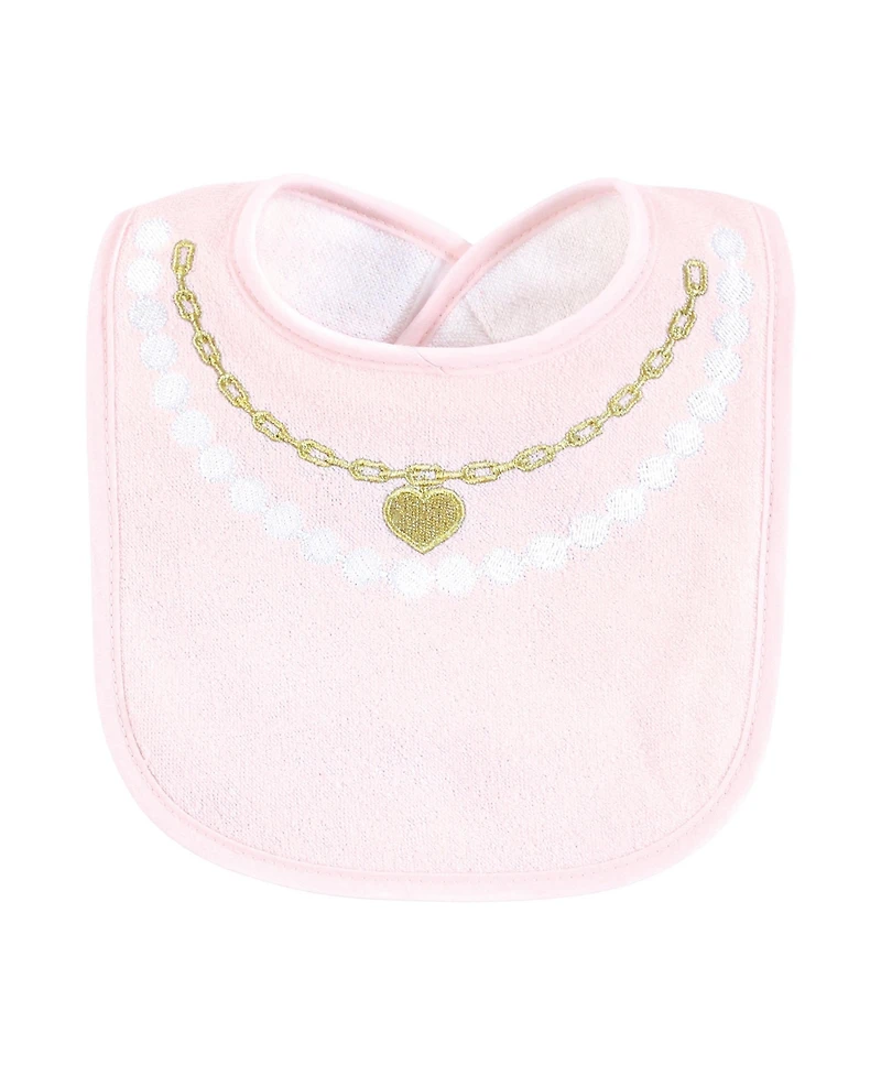 Hudson Baby Girls 4Pk Fiber Filled Bibs