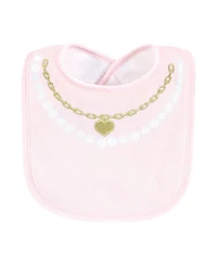 Hudson Baby Girls 4Pk Fiber Filled Bibs