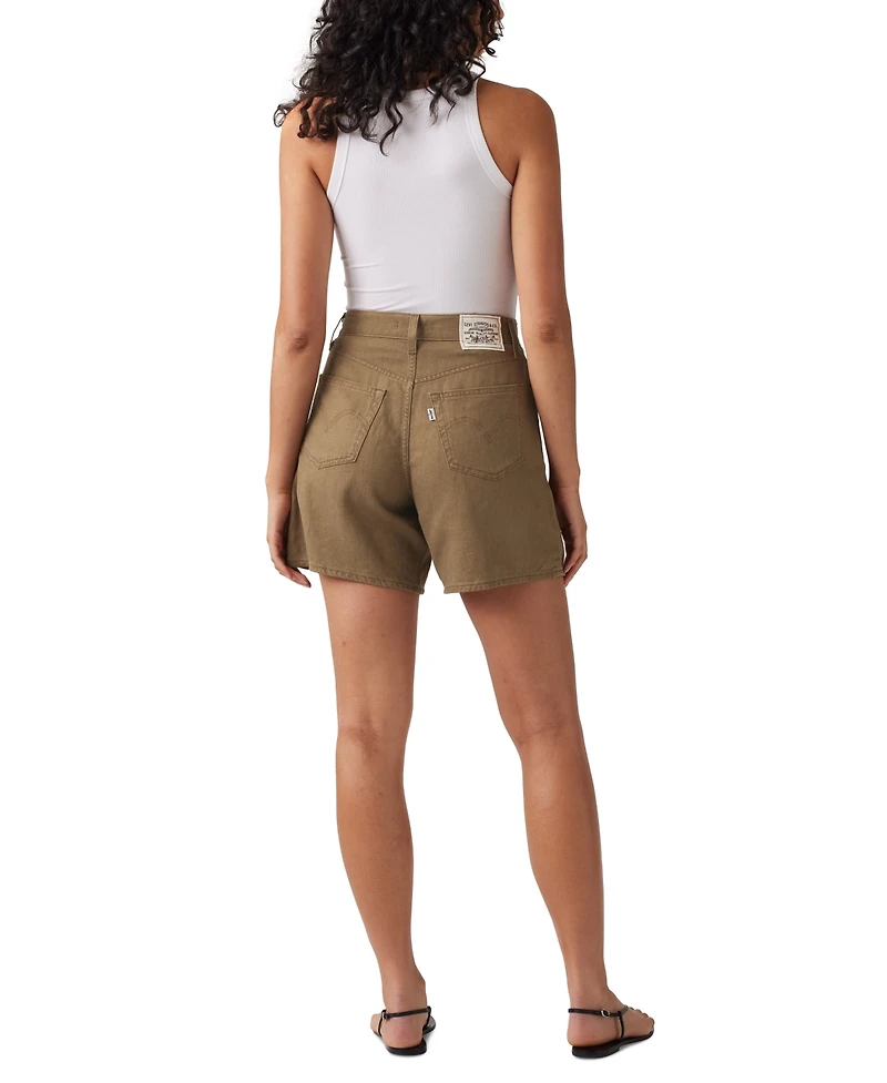 Levi's Premium Women's Cotton High Rise Baggy Shorts