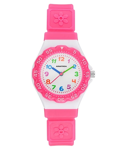 Armitron Kid's Quartz Petal Pop Pink Resin Watch, 32mm