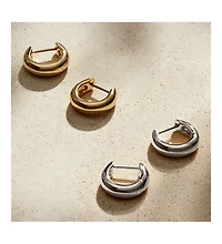Ana Luisa Bold Huggie Hoops - Giulia Silver
