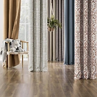 Parrish Distressed Grid Thermal Extreme 100% Blackout Grommet Curtain Panel