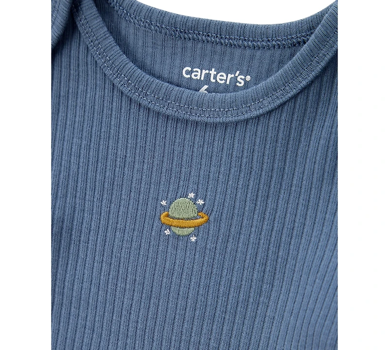 Carter's Baby Boys Rocket Ship Little Character Bodysuits & Pants, 3 Piece Set