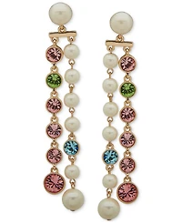 Emily in Paris Gold-Tone Multi-Stone Linear Earrings