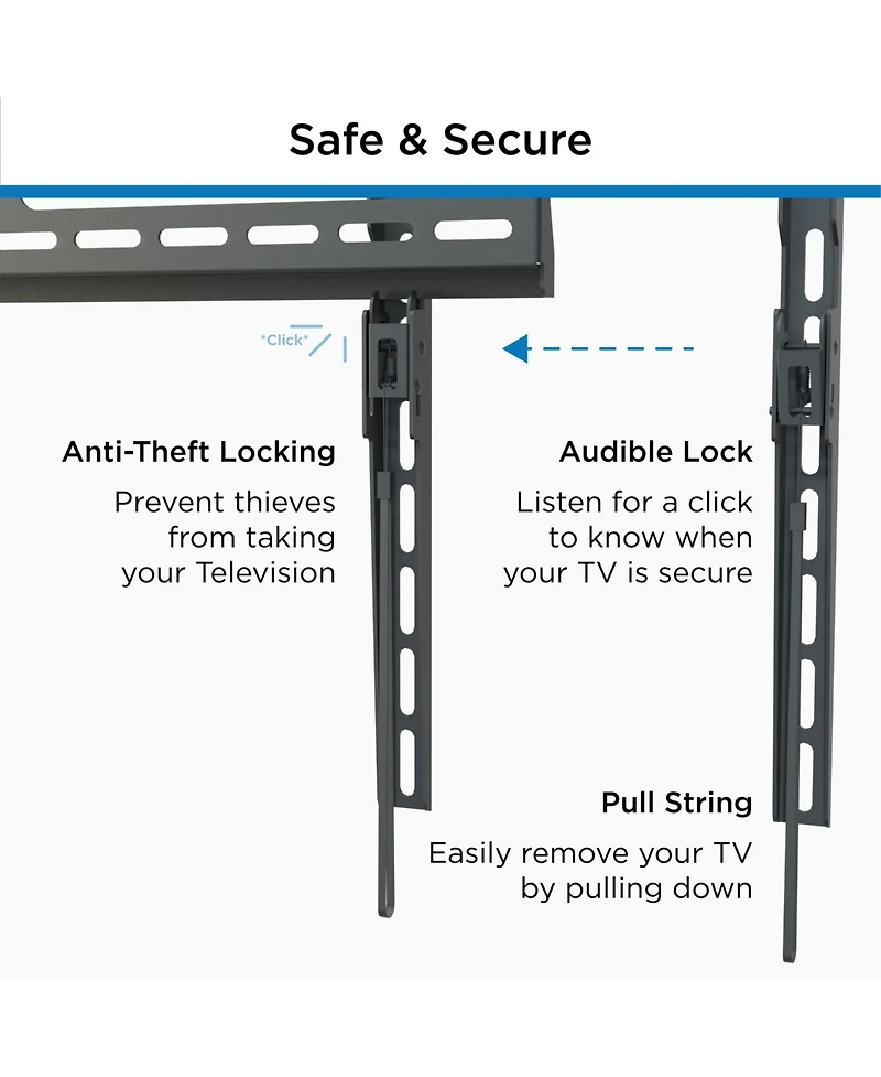 ProMounts Premium Flat / Fixed Tv Wall Mount for 60" to 110" TVs Up to 165lbs