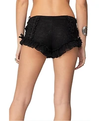 Edikted Women's Knox Ruffle Micro Shorts