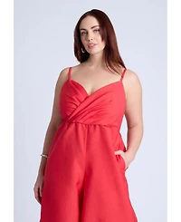 Eloquii Women's Wide Leg Jumpsuit