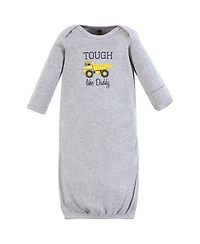 Hudson Baby Boys Gown, Swaddle Blanket and Cap or Headband