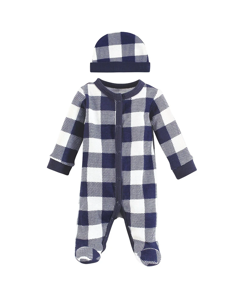 Hudson Baby Baby Boys Hudson Cozy Thermal Preemie Collection with Beanie
