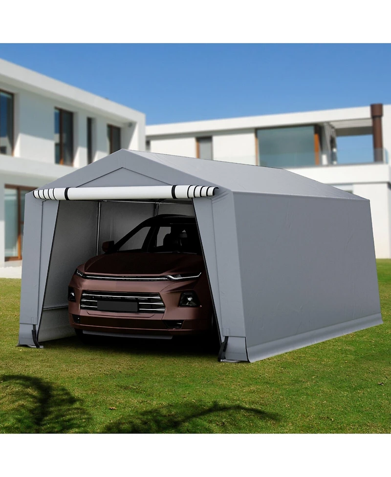 10 x Feet Outdoor Heavy-Duty Carport with 2 Doors-10 x ft